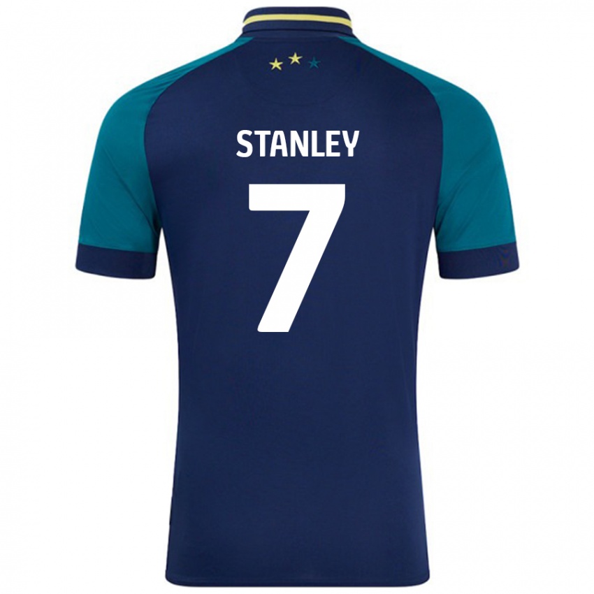 Niño Camiseta Katie Stanley #7 Azul Marino Verde Oscuro 2ª Equipación 2024/25 La Camisa México