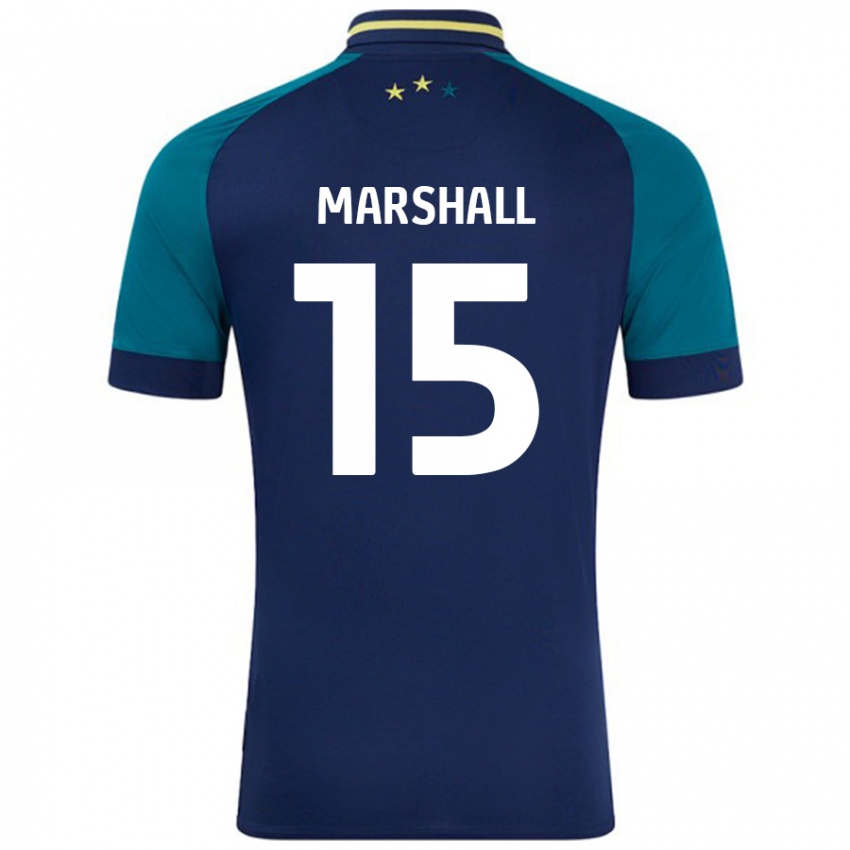 Niño Camiseta Georgia Marshall #15 Azul Marino Verde Oscuro 2ª Equipación 2024/25 La Camisa México