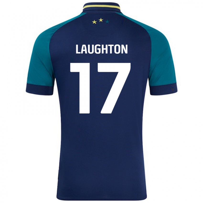 Niño Camiseta Zoe Laughton #17 Azul Marino Verde Oscuro 2ª Equipación 2024/25 La Camisa México