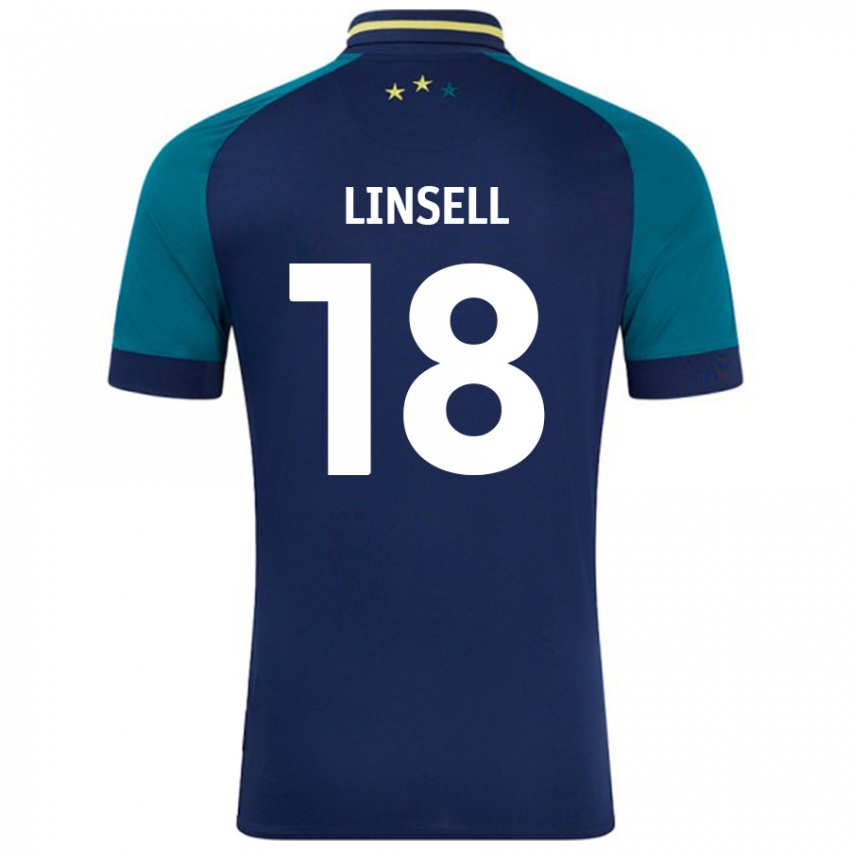 Niño Camiseta Alice Linsell #18 Azul Marino Verde Oscuro 2ª Equipación 2024/25 La Camisa México