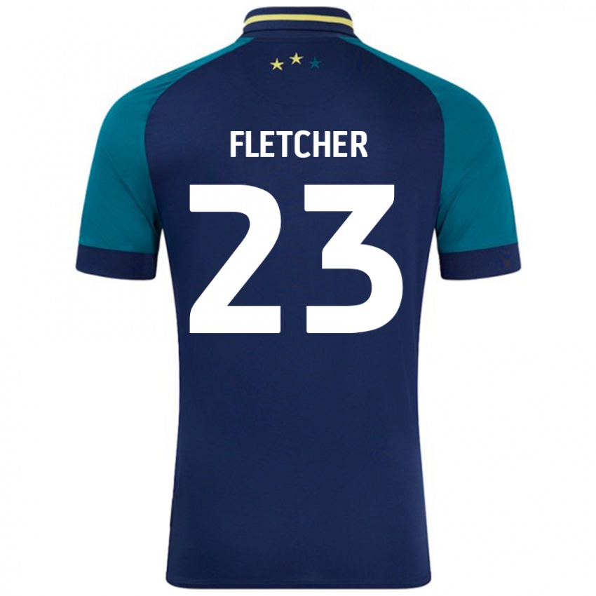 Niño Camiseta Serena Fletcher #23 Azul Marino Verde Oscuro 2ª Equipación 2024/25 La Camisa México