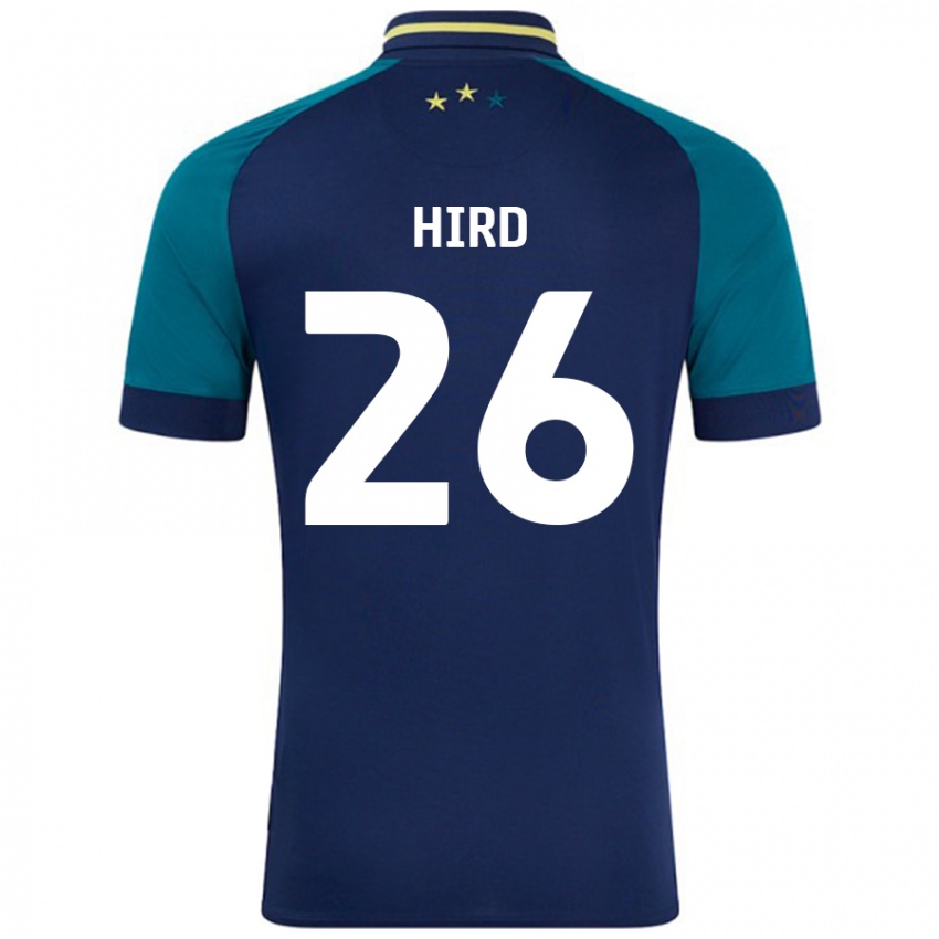 Niño Camiseta Kayley Hird #26 Azul Marino Verde Oscuro 2ª Equipación 2024/25 La Camisa México