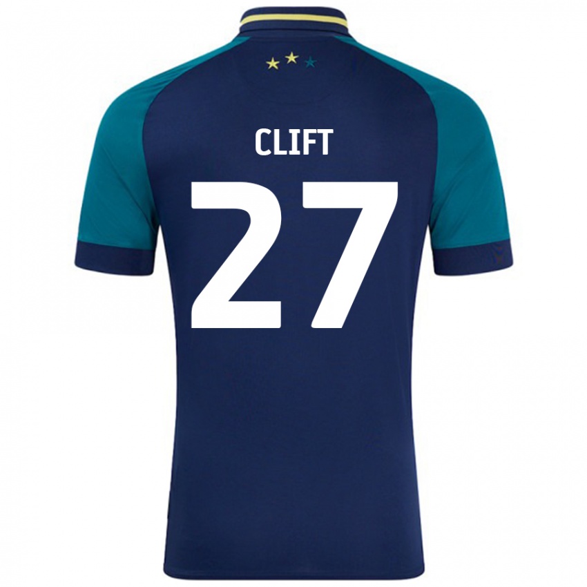 Niño Camiseta Cassidy Clift #27 Azul Marino Verde Oscuro 2ª Equipación 2024/25 La Camisa México