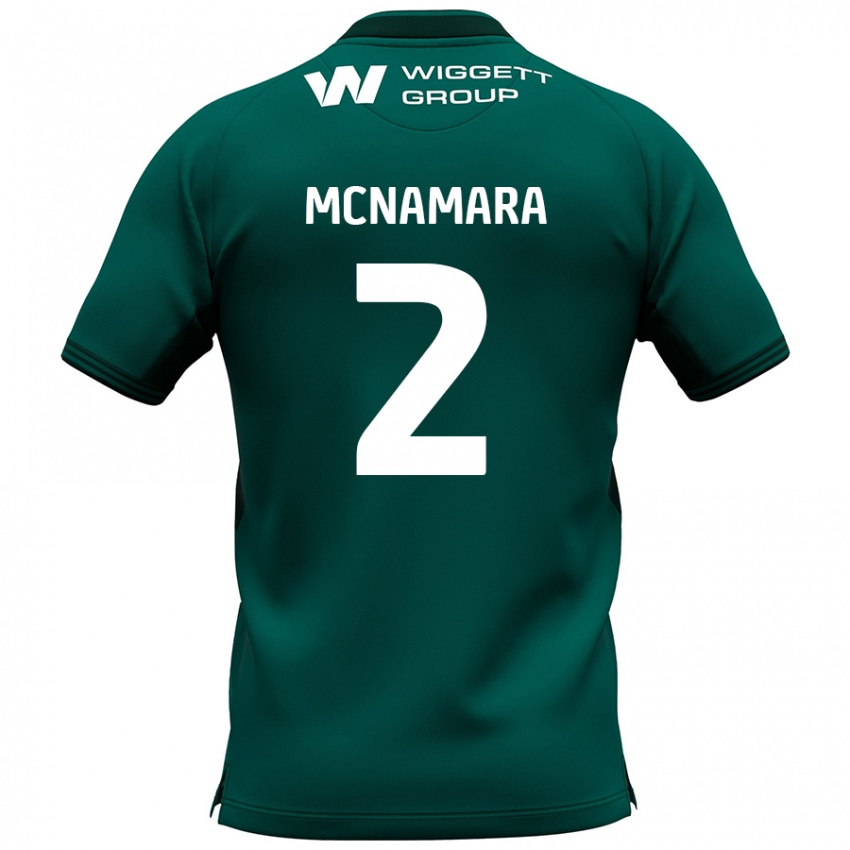 Niño Camiseta Danny Mcnamara #2 Verde 2ª Equipación 2024/25 La Camisa México