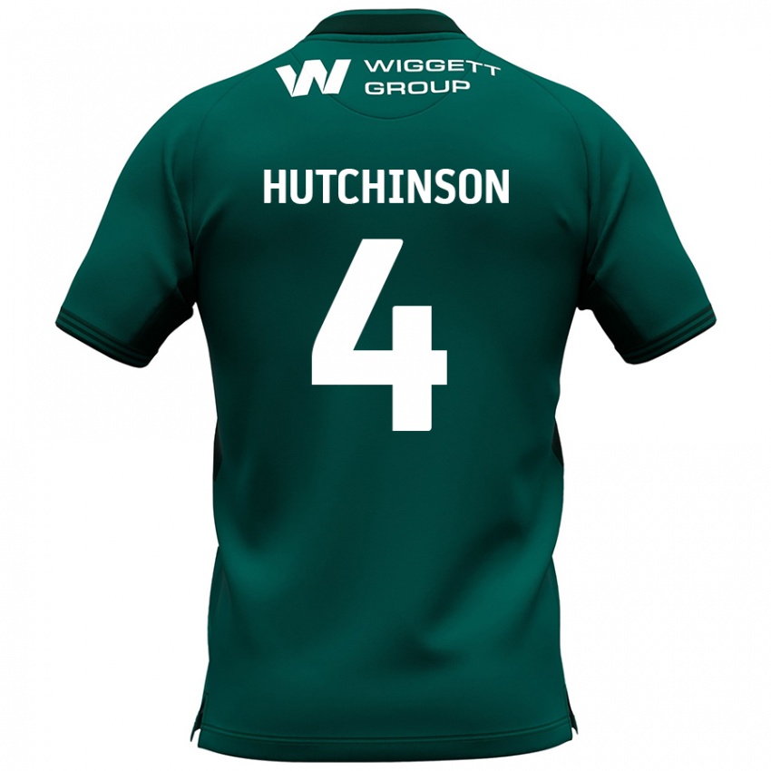 Niño Camiseta Shaun Hutchinson #4 Verde 2ª Equipación 2024/25 La Camisa México