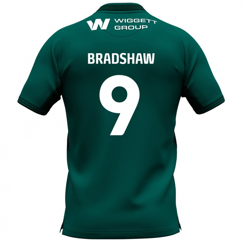 Niño Camiseta Tom Bradshaw #9 Verde 2ª Equipación 2024/25 La Camisa México