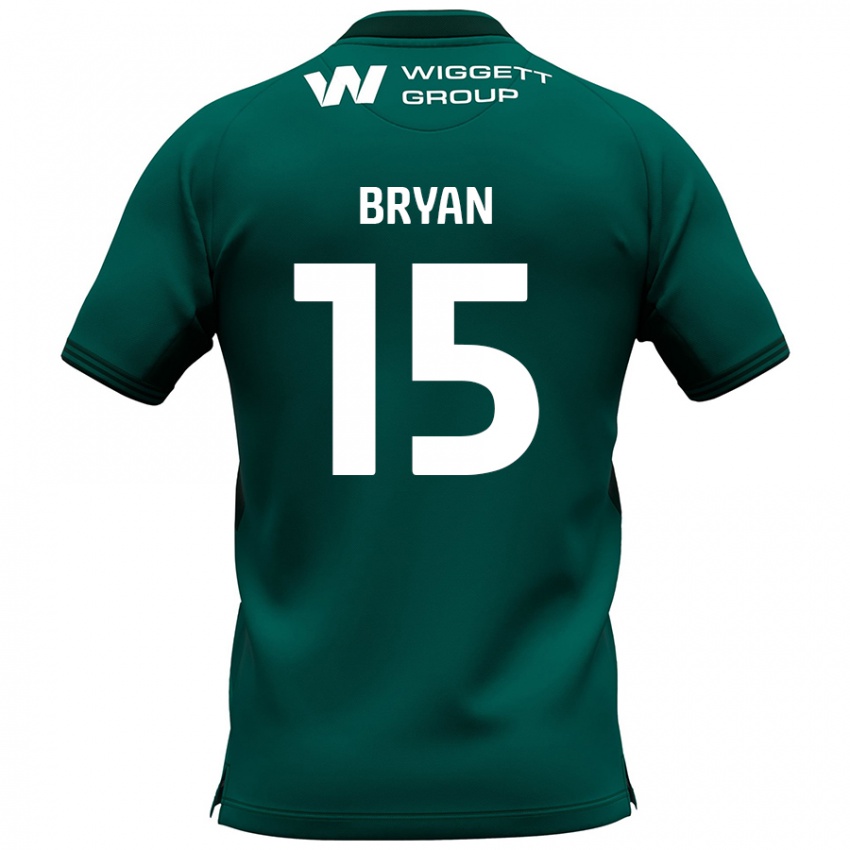 Niño Camiseta Joe Bryan #15 Verde 2ª Equipación 2024/25 La Camisa México