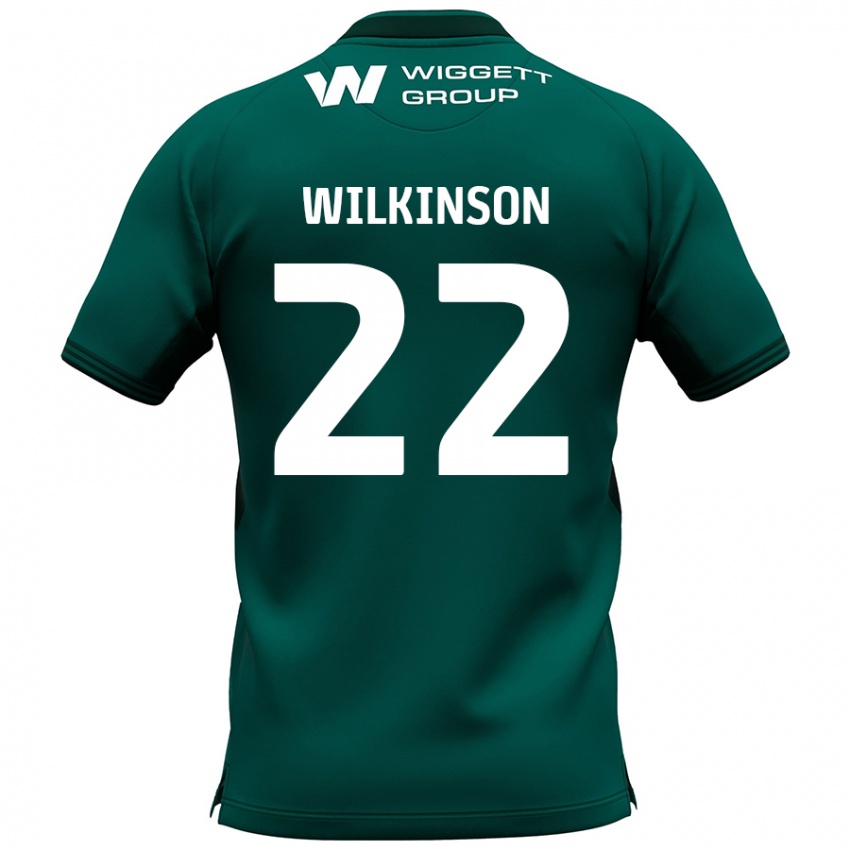 Niño Camiseta Chloe Wilkinson #22 Verde 2ª Equipación 2024/25 La Camisa México