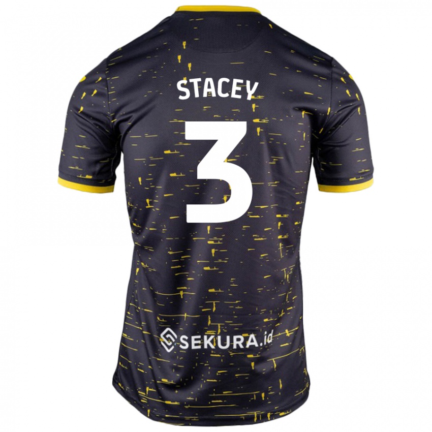 Niño Camiseta Jack Stacey #3 Negro Amarillo 2ª Equipación 2024/25 La Camisa México