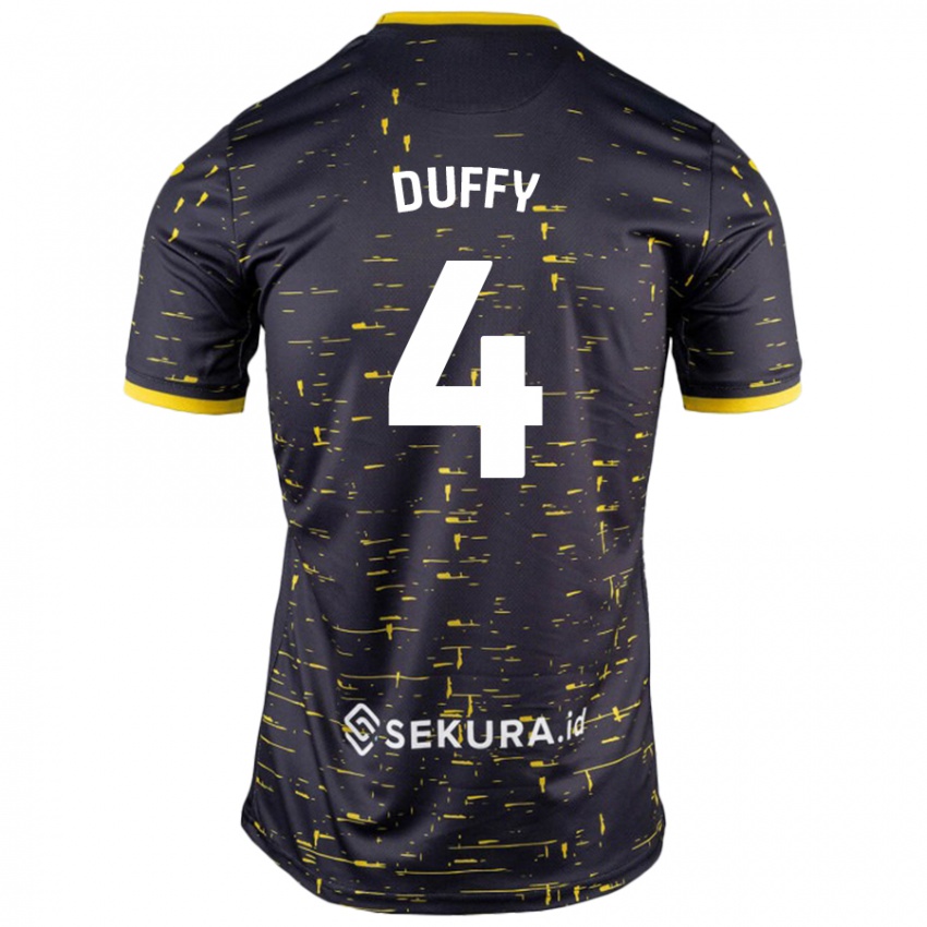 Niño Camiseta Shane Duffy #4 Negro Amarillo 2ª Equipación 2024/25 La Camisa México