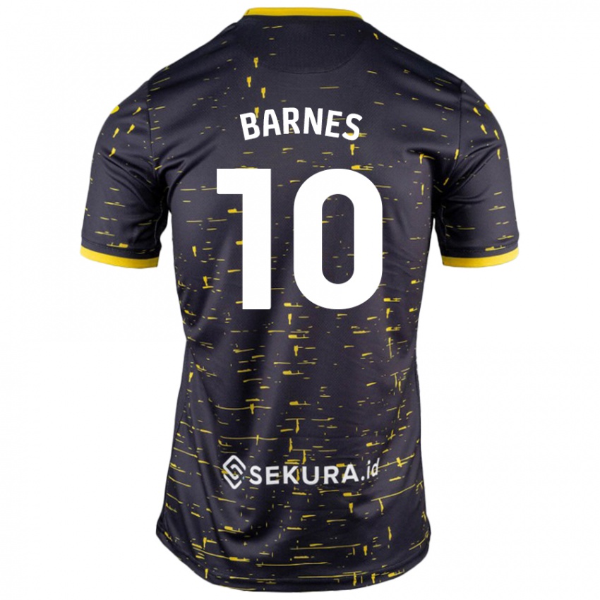 Niño Camiseta Ashley Barnes #10 Negro Amarillo 2ª Equipación 2024/25 La Camisa México