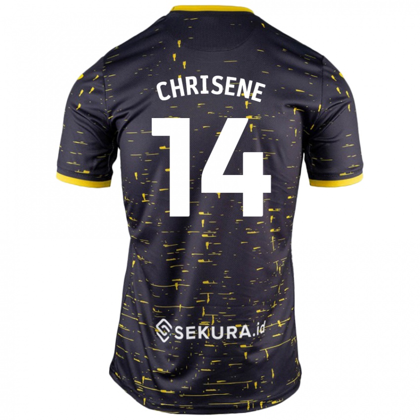 Niño Camiseta Ben Chrisene #14 Negro Amarillo 2ª Equipación 2024/25 La Camisa México