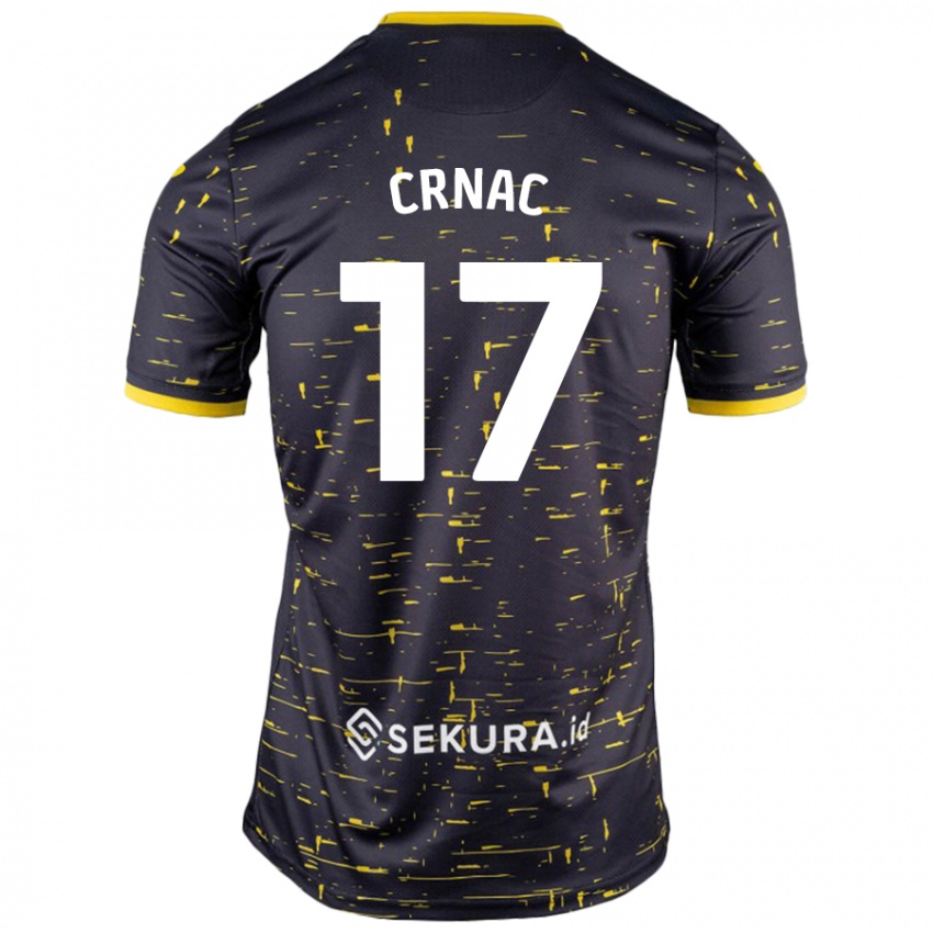 Niño Camiseta Ante Crnac #17 Negro Amarillo 2ª Equipación 2024/25 La Camisa México