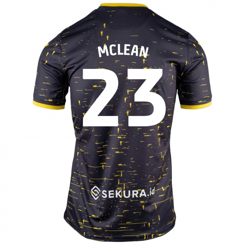 Niño Camiseta Kenny Mclean #23 Negro Amarillo 2ª Equipación 2024/25 La Camisa México