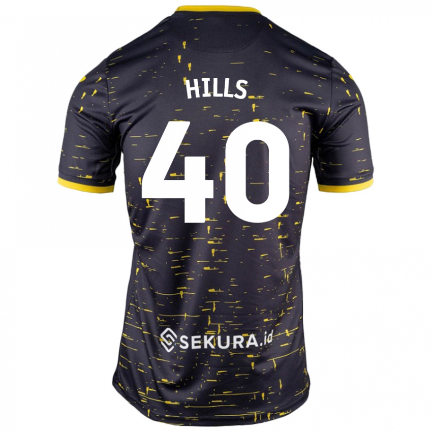 Niño Camiseta Brad Hills #40 Negro Amarillo 2ª Equipación 2024/25 La Camisa México