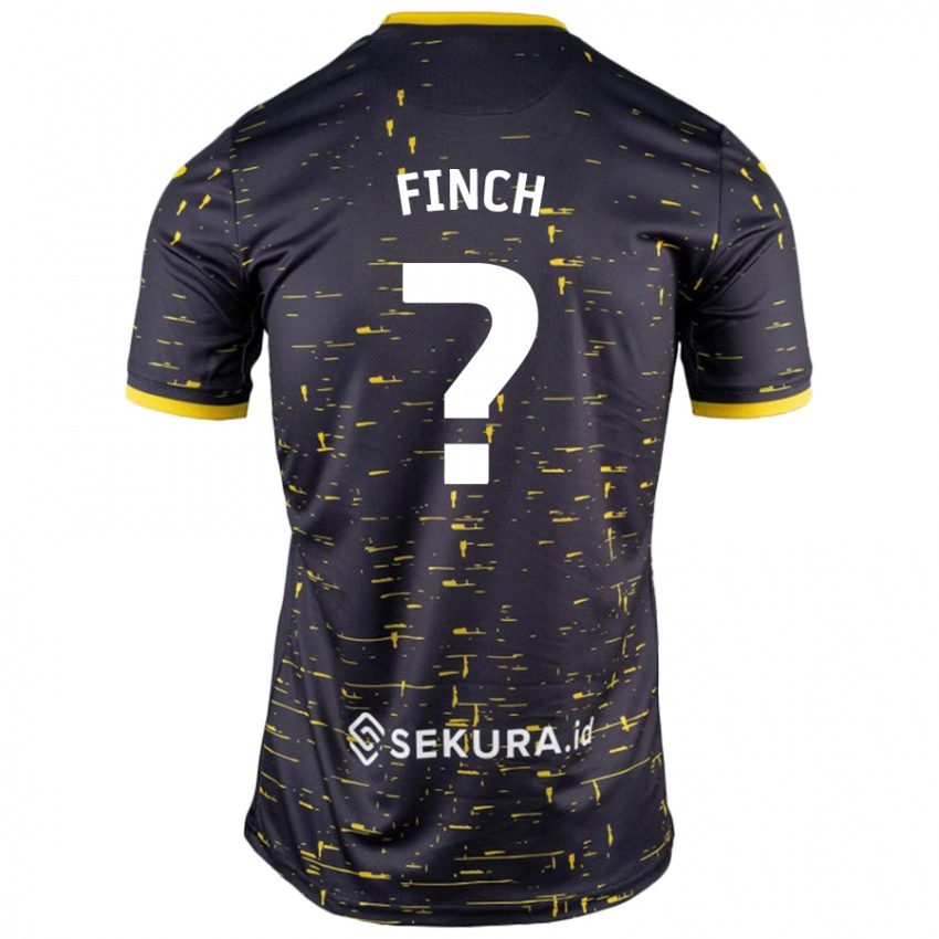 Niño Camiseta Tom Finch #0 Negro Amarillo 2ª Equipación 2024/25 La Camisa México