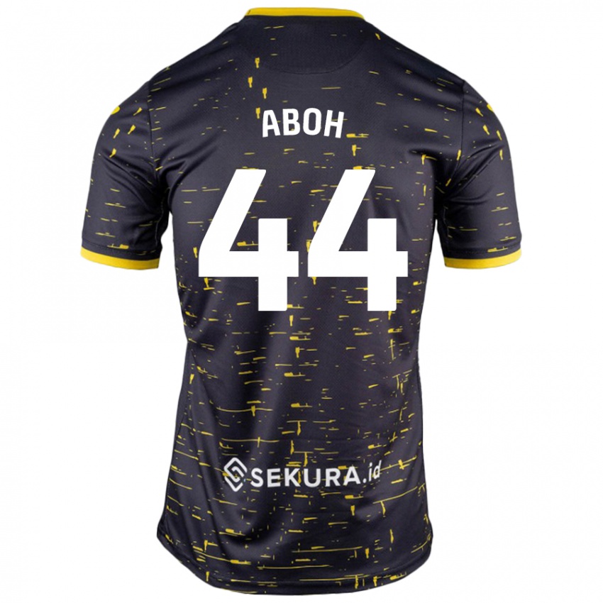 Niño Camiseta Ken Aboh #44 Negro Amarillo 2ª Equipación 2024/25 La Camisa México