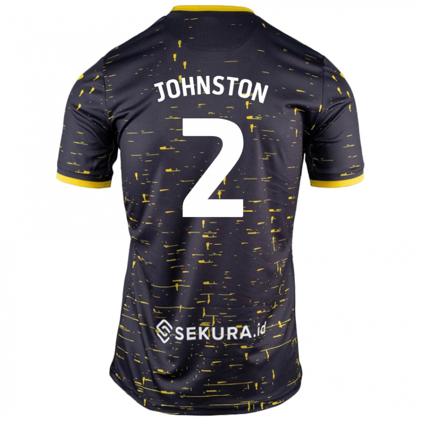 Niño Camiseta Chardonnay Johnston #2 Negro Amarillo 2ª Equipación 2024/25 La Camisa México