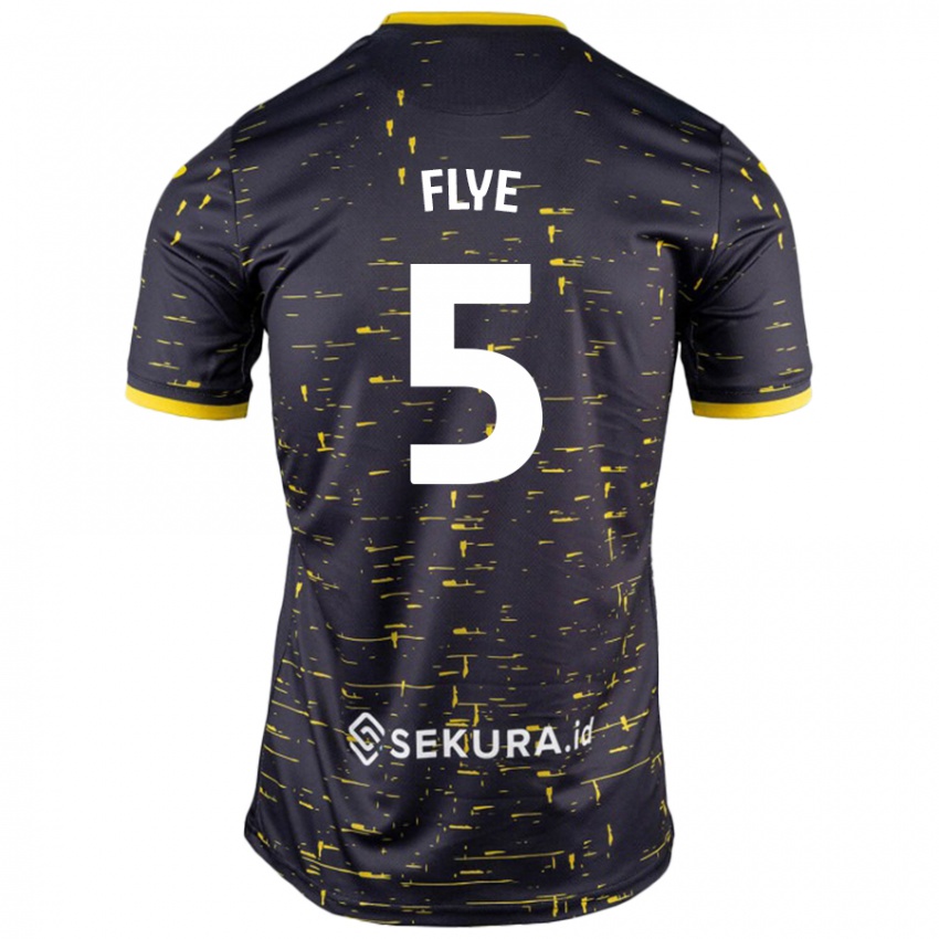 Niño Camiseta Ceri Flye #5 Negro Amarillo 2ª Equipación 2024/25 La Camisa México