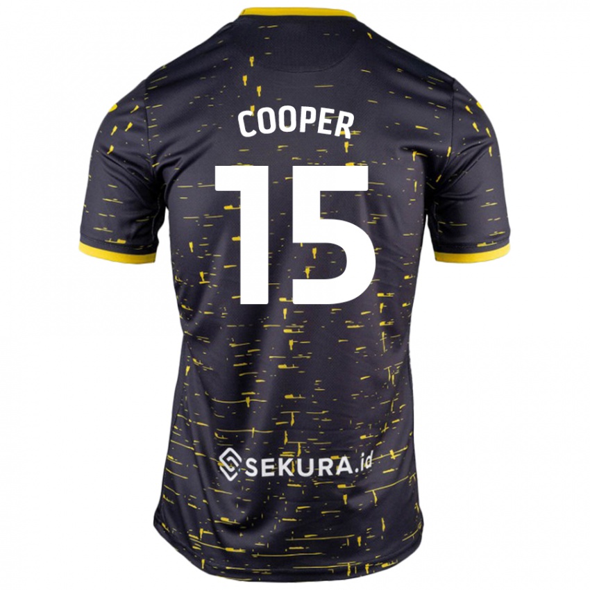 Niño Camiseta Naomi Cooper #15 Negro Amarillo 2ª Equipación 2024/25 La Camisa México