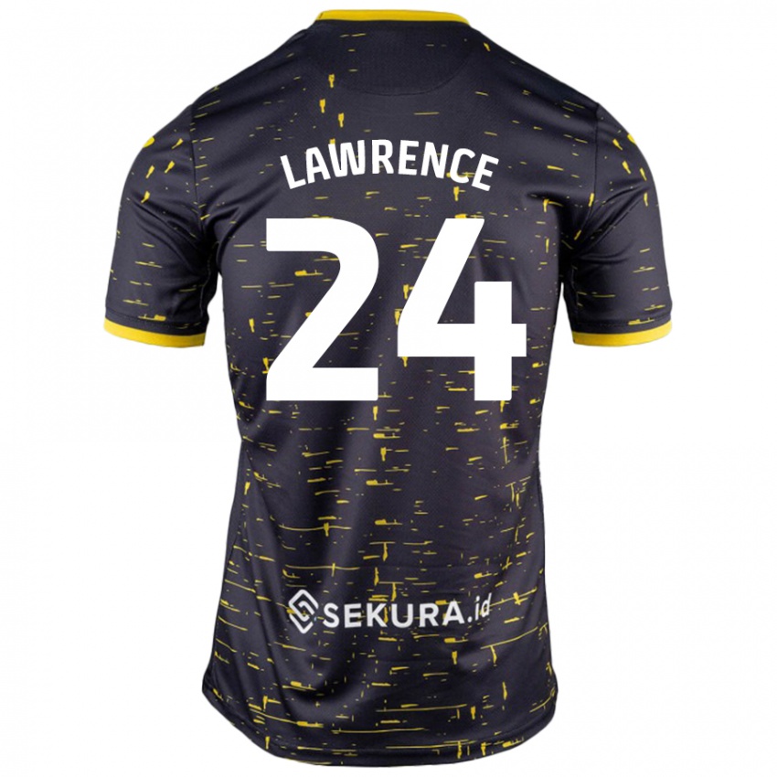 Niño Camiseta Rachel Lawrence #24 Negro Amarillo 2ª Equipación 2024/25 La Camisa México