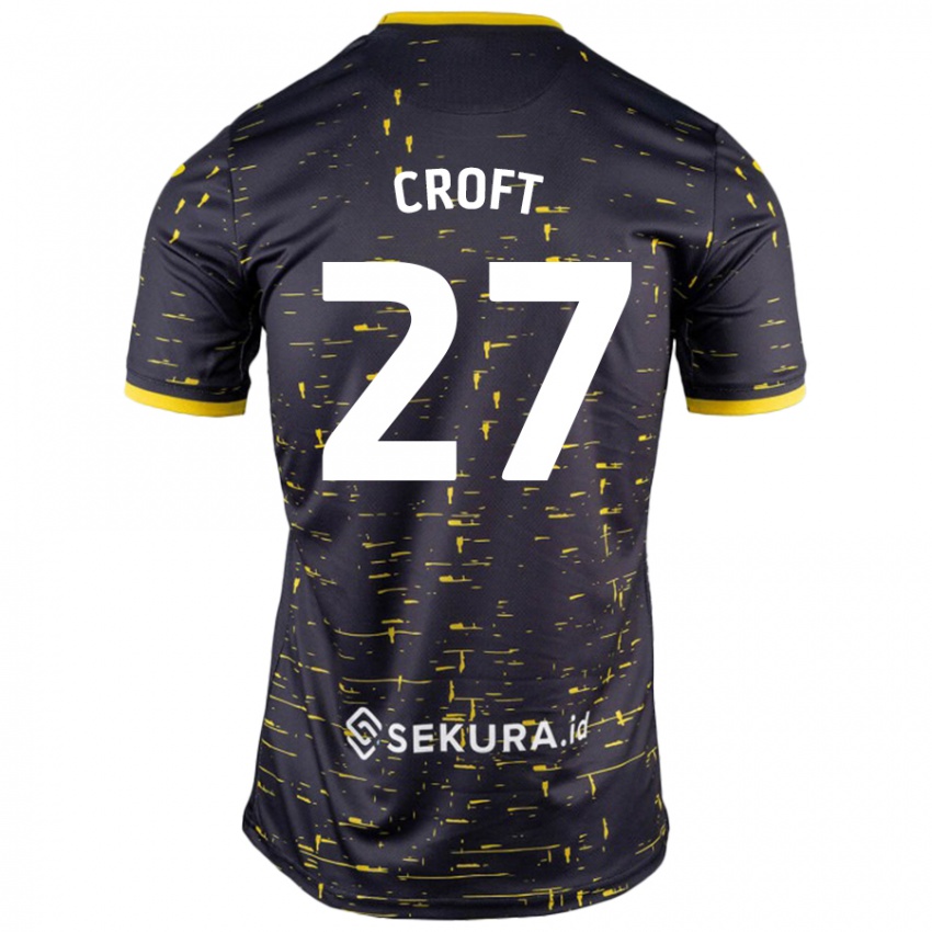 Niño Camiseta Mary Croft #27 Negro Amarillo 2ª Equipación 2024/25 La Camisa México