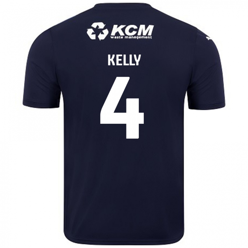 Niño Camiseta Liam Kelly #4 Azul Marino 2ª Equipación 2024/25 La Camisa México