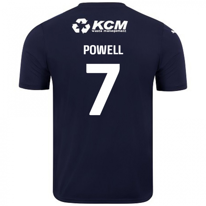 Niño Camiseta Joe Powell #7 Azul Marino 2ª Equipación 2024/25 La Camisa México