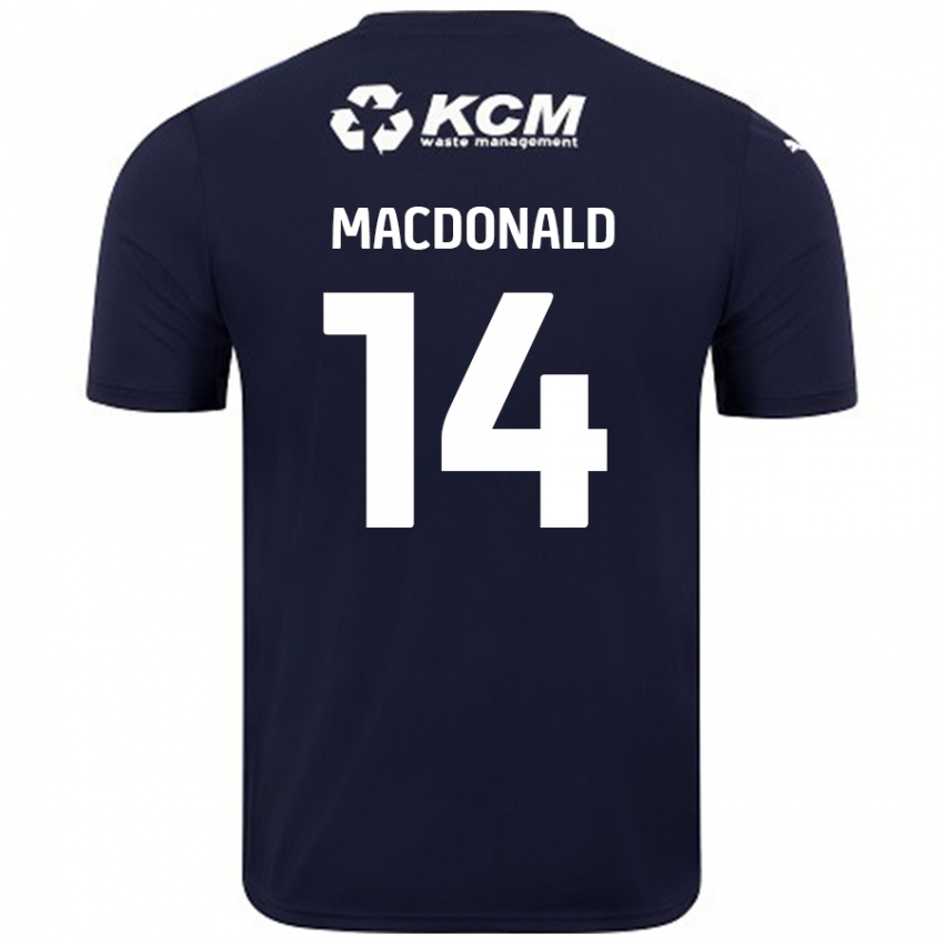 Niño Camiseta Alex Macdonald #14 Azul Marino 2ª Equipación 2024/25 La Camisa México