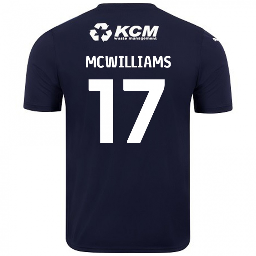 Niño Camiseta Shaun Mcwilliams #17 Azul Marino 2ª Equipación 2024/25 La Camisa México