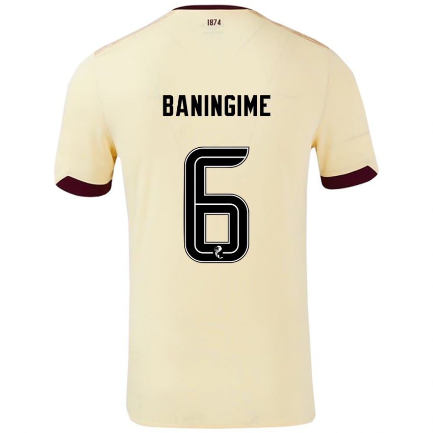 Niño Camiseta Beni Baningime #6 Crema Burdeos 2ª Equipación 2024/25 La Camisa México