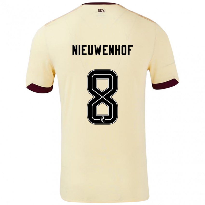 Niño Camiseta Calem Nieuwenhof #8 Crema Burdeos 2ª Equipación 2024/25 La Camisa México