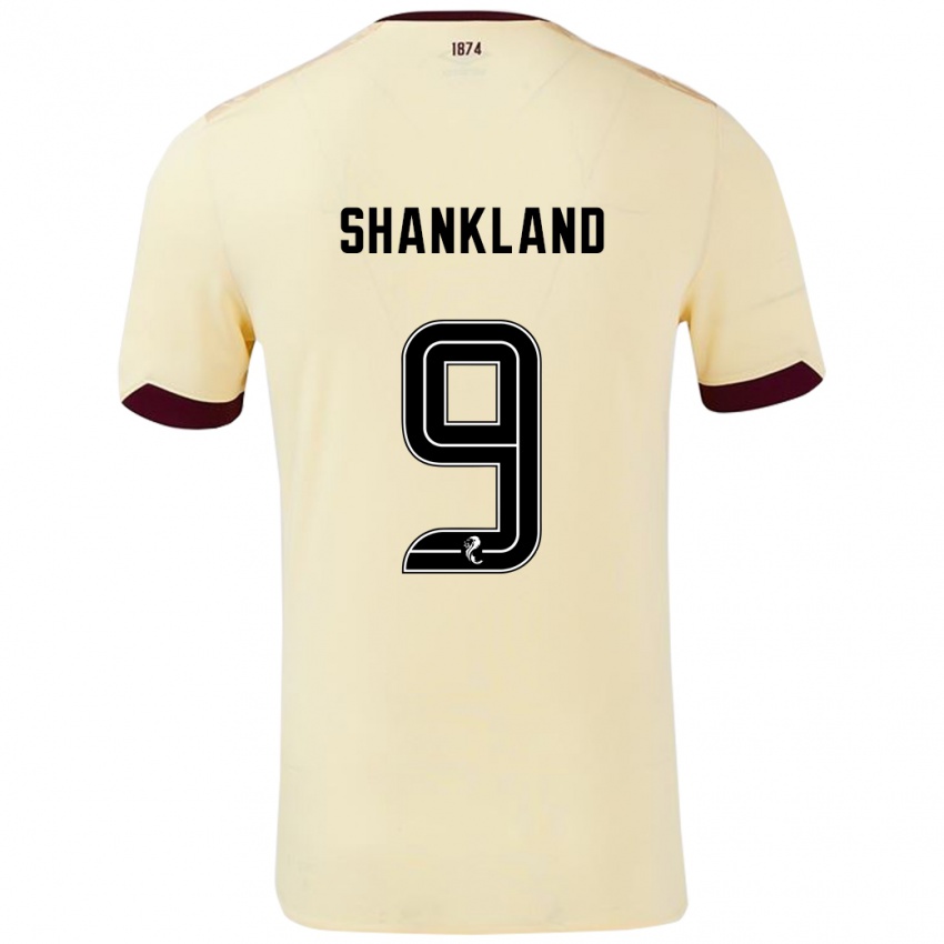 Niño Camiseta Lawrence Shankland #9 Crema Burdeos 2ª Equipación 2024/25 La Camisa México