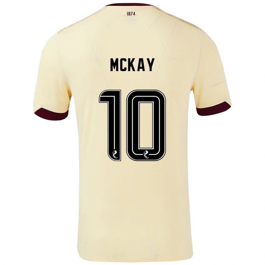 Niño Camiseta Barrie Mckay #10 Crema Burdeos 2ª Equipación 2024/25 La Camisa México