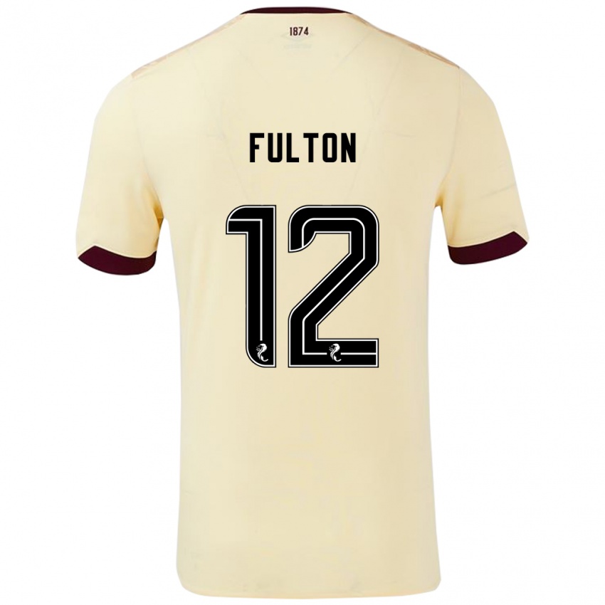 Niño Camiseta Ryan Fulton #12 Crema Burdeos 2ª Equipación 2024/25 La Camisa México