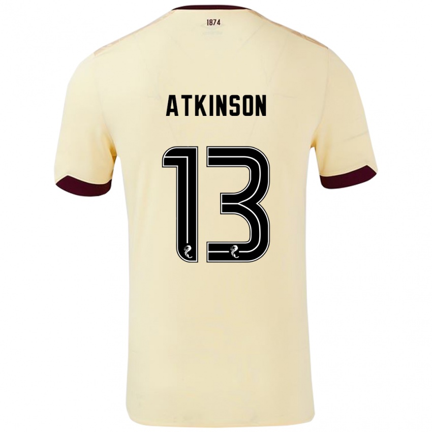 Niño Camiseta Nathaniel Atkinson #13 Crema Burdeos 2ª Equipación 2024/25 La Camisa México