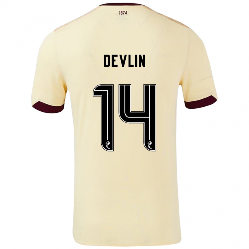 Niño Camiseta Cammy Devlin #14 Crema Burdeos 2ª Equipación 2024/25 La Camisa México