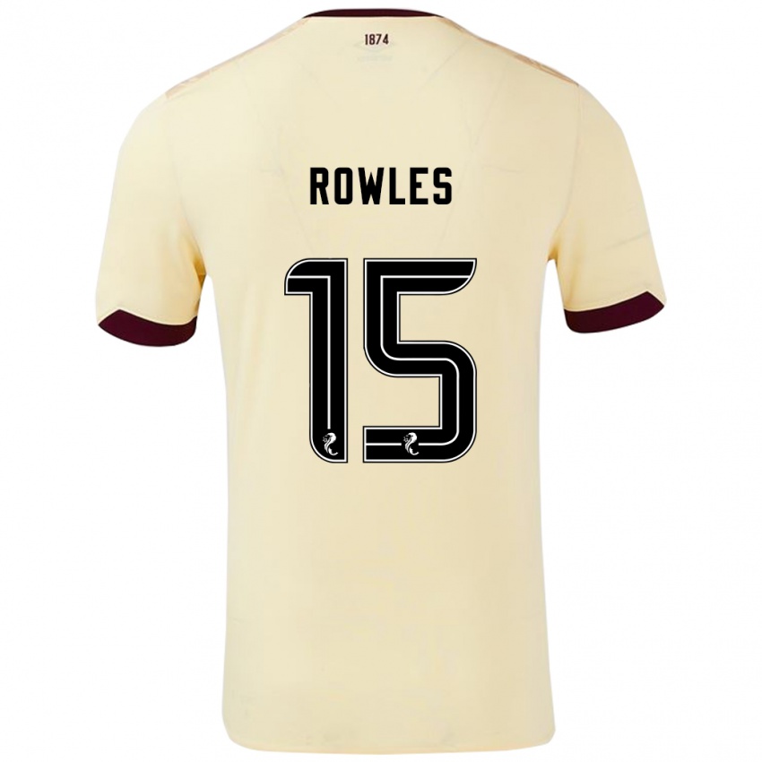 Niño Camiseta Kye Rowles #15 Crema Burdeos 2ª Equipación 2024/25 La Camisa México