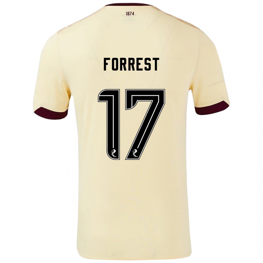 Niño Camiseta Alan Forrest #17 Crema Burdeos 2ª Equipación 2024/25 La Camisa México