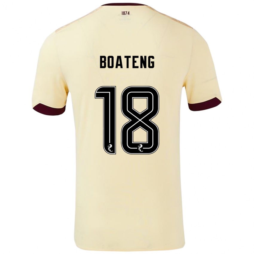 Niño Camiseta Malachi Boateng #18 Crema Burdeos 2ª Equipación 2024/25 La Camisa México