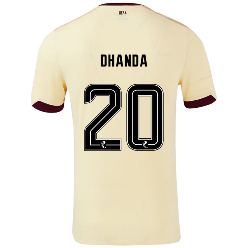 Niño Camiseta Yan Dhanda #20 Crema Burdeos 2ª Equipación 2024/25 La Camisa México