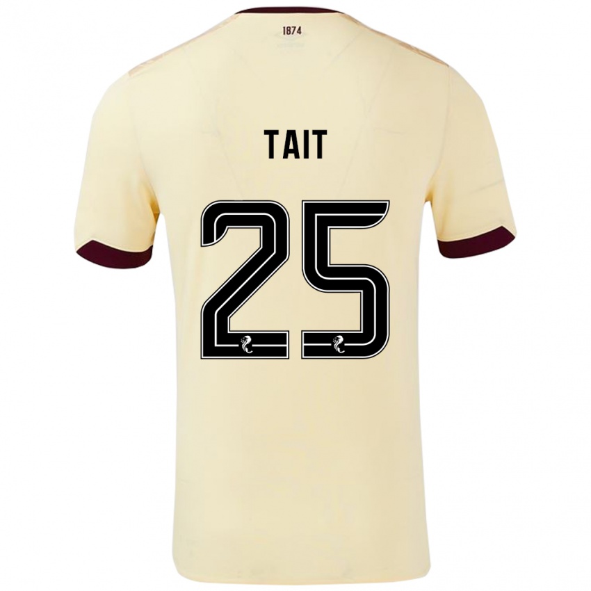 Niño Camiseta Macaulay Tait #25 Crema Burdeos 2ª Equipación 2024/25 La Camisa México