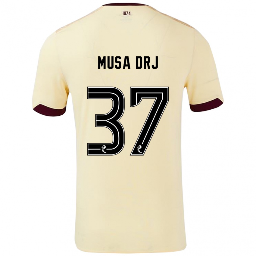 Niño Camiseta Musa Drammeh #37 Crema Burdeos 2ª Equipación 2024/25 La Camisa México