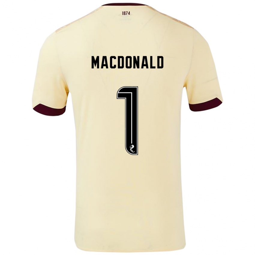 Niño Camiseta Jamie Macdonald #1 Crema Burdeos 2ª Equipación 2024/25 La Camisa México