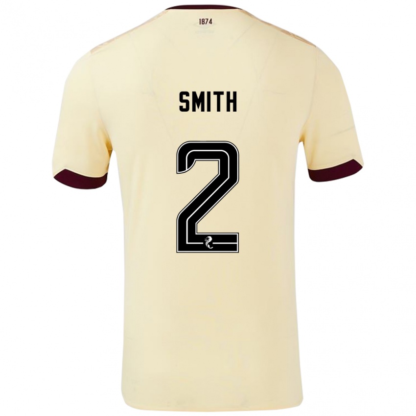 Niño Camiseta Lucas Smith #2 Crema Burdeos 2ª Equipación 2024/25 La Camisa México