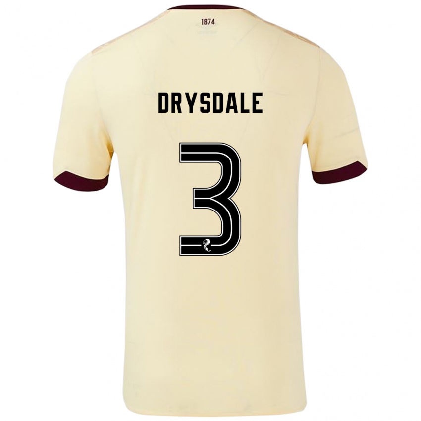 Niño Camiseta Ethan Drysdale #3 Crema Burdeos 2ª Equipación 2024/25 La Camisa México