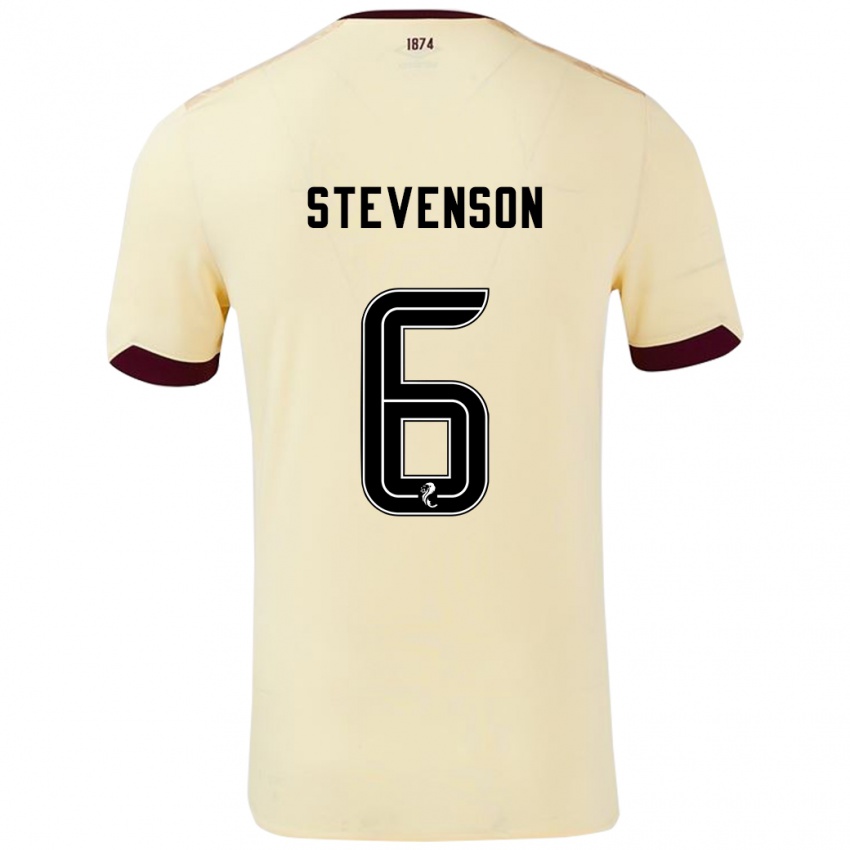 Niño Camiseta Gus Stevenson #6 Crema Burdeos 2ª Equipación 2024/25 La Camisa México