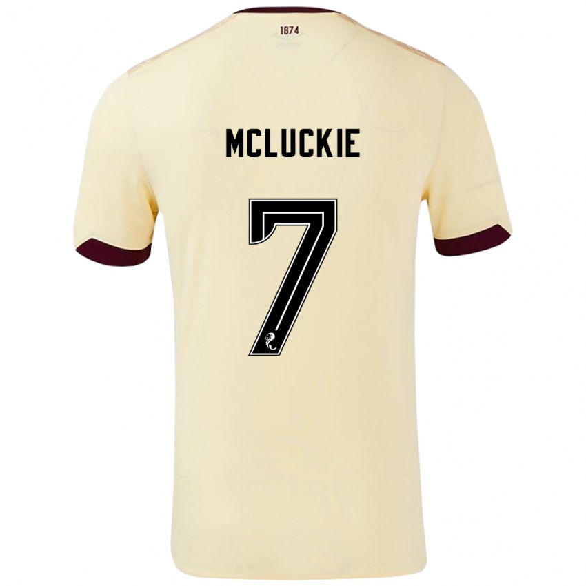 Niño Camiseta Bobby Mcluckie #7 Crema Burdeos 2ª Equipación 2024/25 La Camisa México