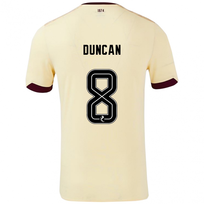 Niño Camiseta Ryan Duncan #8 Crema Burdeos 2ª Equipación 2024/25 La Camisa México