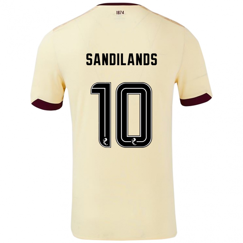 Niño Camiseta Callum Sandilands #10 Crema Burdeos 2ª Equipación 2024/25 La Camisa México